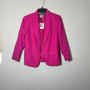 Anne Klein Fuchsia Tailored Blazer
